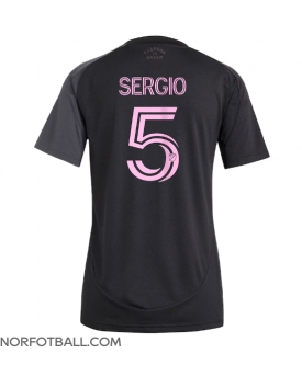 Billige Fotballdrakt Inter Miami Sergio Busquets #5 Replika Bortedrakt Dame 2025-26 Kortermet